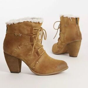 Not Rated Brown Ankle Boots with Buckle size 7